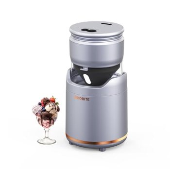 BRIOBITE Ice Cream Maker,Rechargeable Soft Ice Cream Machine with Low Noise