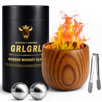 GrlGrl Charred Wooden Whiskey Glasses