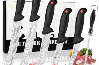 Plys 7-Piece Butcher Knife Set for Meat Processing & BBQ | Includes 10″ Butcher