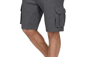 PIDOGYM Men’s Casual Jogger Shorts Sweat Cargo Short Pants Drawstring Elastic Wa