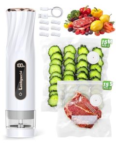 LUCKYWELD Compact Vacuum Sealer for Food: Powerful Handheld Vacuum Sealer Machin
