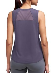 Womens Workout Tops Open Back High Neck Tank Tops for Women Wide Strap Athletic