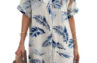 Angerella Women Swimsuit Coverup Shirt Dress Button Down Bathing Suit Cover Up B
