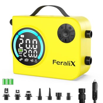 Electric Paddle Board Pump,20 PSI Cordless Rechargeable High Pressure SUP Pump