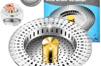 Kitchen Sink Drain Strainer, 18/8 Stainless Steel, Sink Stopper Kitchen Drain