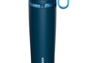 KISSKIND 24 Oz Iced Coffee Tumbler with Hidden Straw