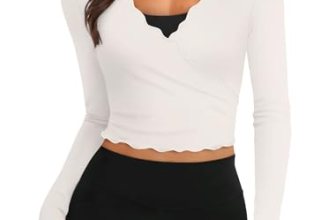 Women’s Tops V Neck Workout Sets for Women Pilates Outfits White Tops for Women