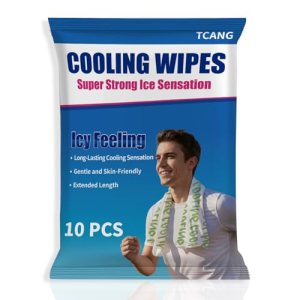 10 Pack Cooling Body Wipes, Alcohol-Free Cooling Towelettes Cooling Towel Altern