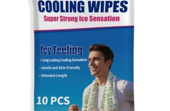10 Pack Cooling Body Wipes, Alcohol-Free Cooling Towelettes Cooling Towel Altern