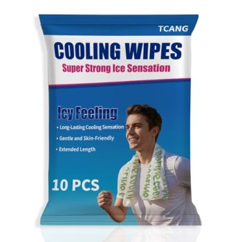 10 Pack Cooling Body Wipes, Alcohol-Free Cooling Towelettes Cooling Towel Altern