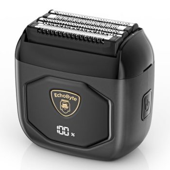EchoByte Full Metal Electric Foil Shaver for Men: 4 Floating Blades