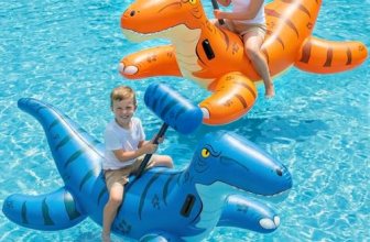 Jasonwell Pool Games Toys Floats -2Pack Inflatable Dinosaur Pool Floats with Blo