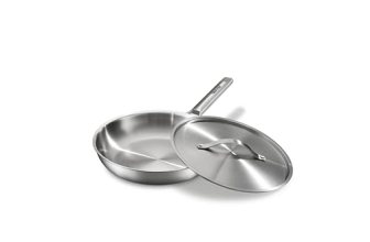 VEDNHOL Stainless Steel Frying Pan 12 Inch with Lid