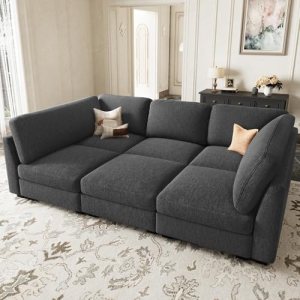 Belffin Sectional Sleeper Sofa Bed with Deep Seat Modular Sectional Cloud Sofa C