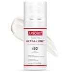 AVJONE Face Sunscreen SPF 50, Broad Spectrum UVA/UVB Protection with Hyaluronic
