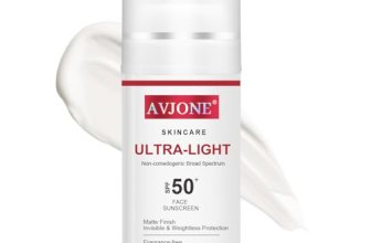 AVJONE Face Sunscreen SPF 50, Broad Spectrum UVA/UVB Protection with Hyaluronic