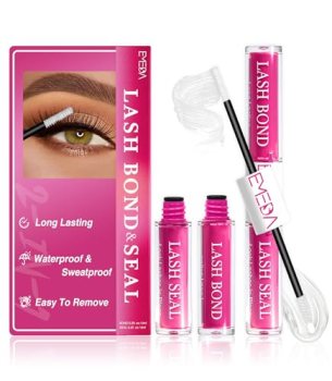 EMEDA Clear Lash Bond and Seal, Lash Glue for Eyelash Clusters, 72H Waterproof C