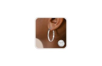 Maxcate 925 Sterling Silver Hoop Earrings for Women