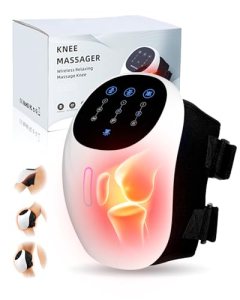 HXMBFBF Knee Massager, 3-in-1 Cordless Portable Heated Knee Brace with Red Light