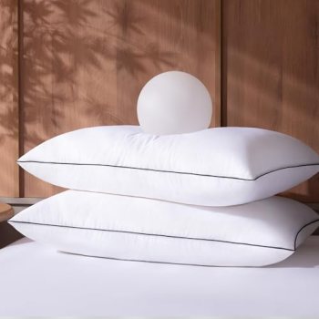 AQUZIN Feather Down Pillows King Size Set of 2