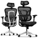 FLEXISPOT ErgoX Max Ergonomic Office Chair Black – Aluminum Alloy Frame & Base