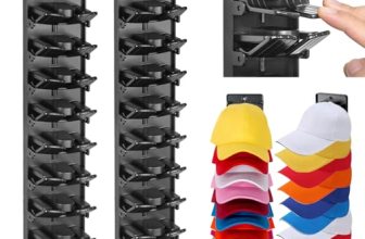 Accevo Spring Clip Hat Organizer Hold Storage 20 Caps for Baseball Caps (2-Pack)