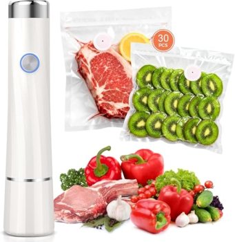 Kayiant Vacuum Sealer For Food (Compact Vacuum Sealers+30 Reusable Vacuum Bags)