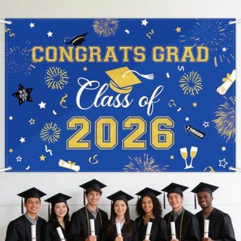 Oeyliz Graduation Decorations 2026 Congrats Grad Banner Class of 2026 Graduation