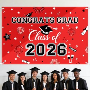Oeyliz Graduation Decorations 2026 Congrats Grad Banner Class of 2026 Graduation