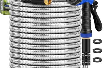 Garden Hose 50 ft, Heavy Duty Stainless Steel Metal Hose