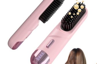 Go Brush Pro for Short Hair Hair Straightener Brush Cordless & Portable with 300