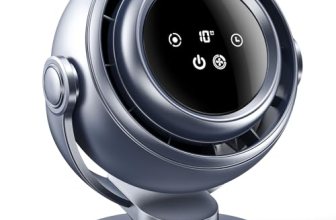 AGEYOU Desk Fan for Office, 90°Oscillating Fan with 6000mAh Rechargeable