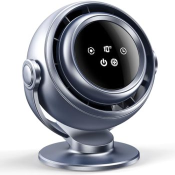 AGEYOU Desk Fan for Office, 90°Oscillating Fan with 6000mAh Rechargeable