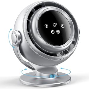 AGEYOU Desk Fan for Office, 90°Oscillating Fan with 6000mAh Rechargeable