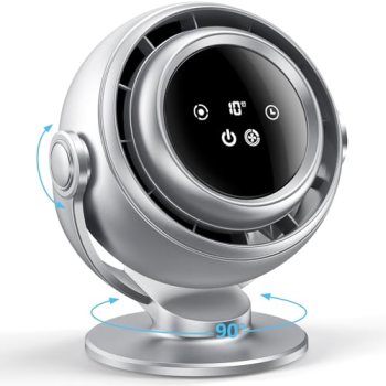 AGEYOU Desk Fan for Office, 90°Oscillating Fan with 6000mAh Rechargeable