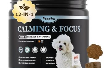POPPAW Calming Chews for Dogs – 12-in-1 Dog Calming Treats with Herbal & Vitamin