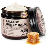 Pnctho Beef Tallow for Skin, Tallow and Honey Balm with 100% Grass-Fed Beef Tall