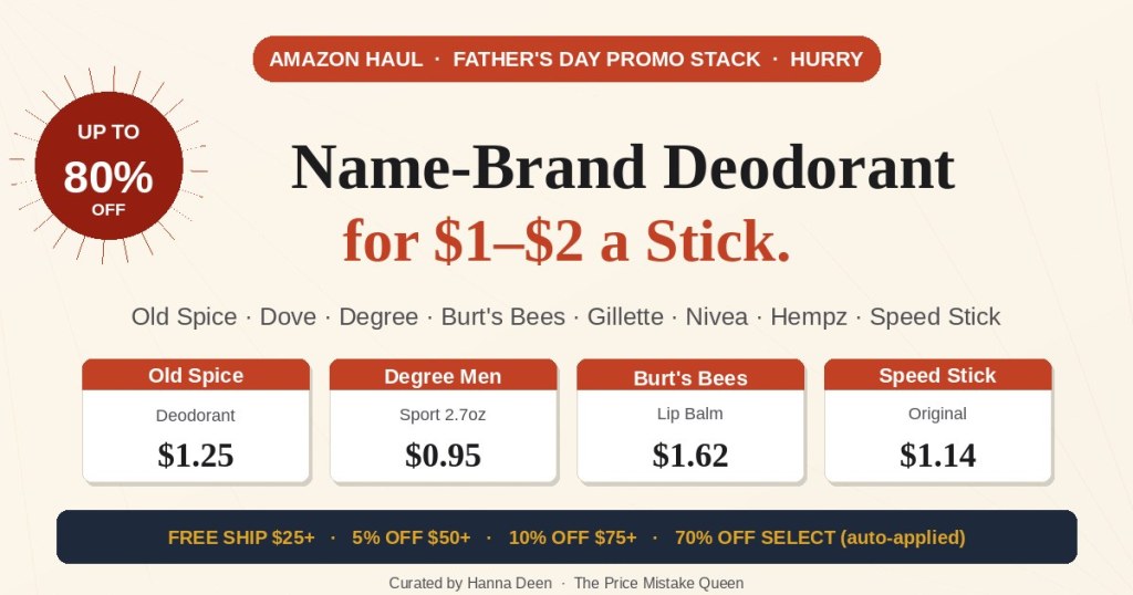 Amazon Haul name-brand personal care — up to 80% off for Father's Day
