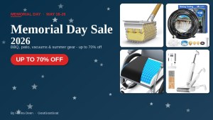 Memorial Day Sale 2026: BBQ, patio, appliances & summer gear — up to 70% off