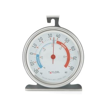 Taylor 5924 Large Dial Kitchen Refrigerator and Freezer Analog Thermometer