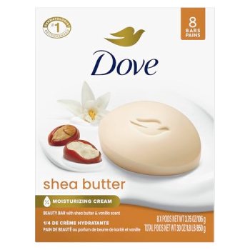 Dove Shea Butter Beauty Bar Soap 8 Count