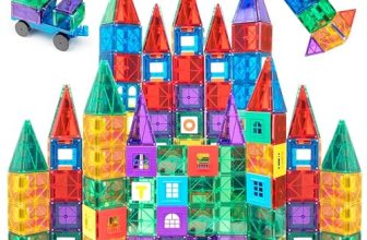Playmags Magnetic Tiles for Kids 100-Piece Set