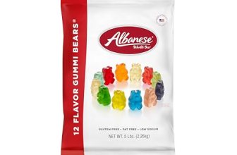 Albanese World’s Best 12 Flavor Gummi Bears | 5lbs of Candy | 12 Unique Flavors