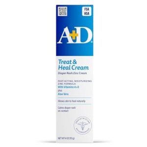 A+D Zinc Oxide Diaper Rash Treatment Cream