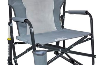 GCI Outdoor FirePit Rocker Low-Ride Outdoor Rocking Chair with Beverage Holder