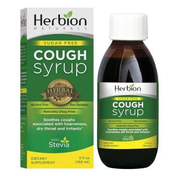 HERBION Naturals Sugar Free Cough Syrup with Stevia 5 FL Oz