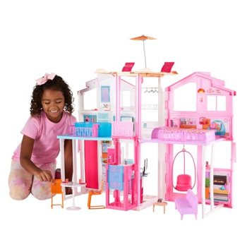 Barbie 3-Story Townhouse Dollhouse with Elevator