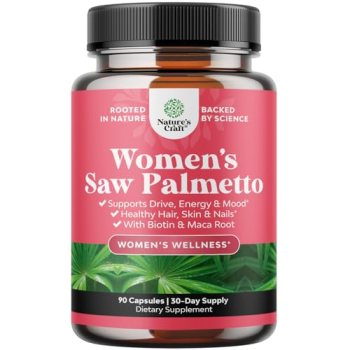 Saw Palmetto for Women 500mg – DHT Blocker for Women 30-Day Supply