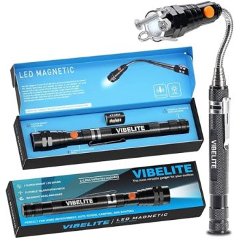 VIBELITE Extendable Magnetic Flashlight with Telescoping Magnet Pickup Tool-Fath