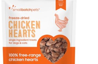 smallbatch Pets Premium Freeze-Dried Chicken Heart Treats for Dogs and Cats